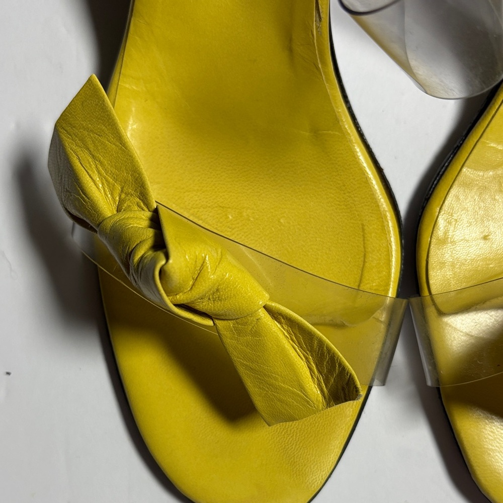 Versani Yellow Heels Sandals Women Size 8 1/2 - Picture 5 of 16